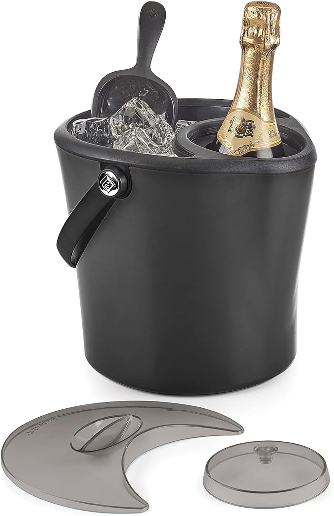 Polder Chill Station for Wine, Champagne, Spirits and More - Separate Area for Fresh Ice