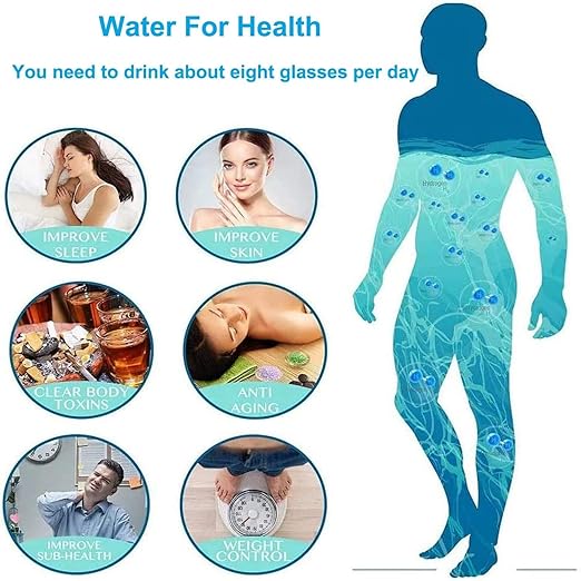 Hydrogen Water Bottle Portable, Hydrogen Water Bottle Generator USB Rechargeable, Hydrogen Water Ionizer Machine Health Cup for Home Travel (Silver)