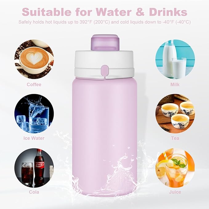 Collapsible Water Bottle, Foldable Water Bottle BPA Free Reusable Lightweight Leak-Proof Travel Silicone Water Bottle for Travel, Gym, Hiking, Office, Camping