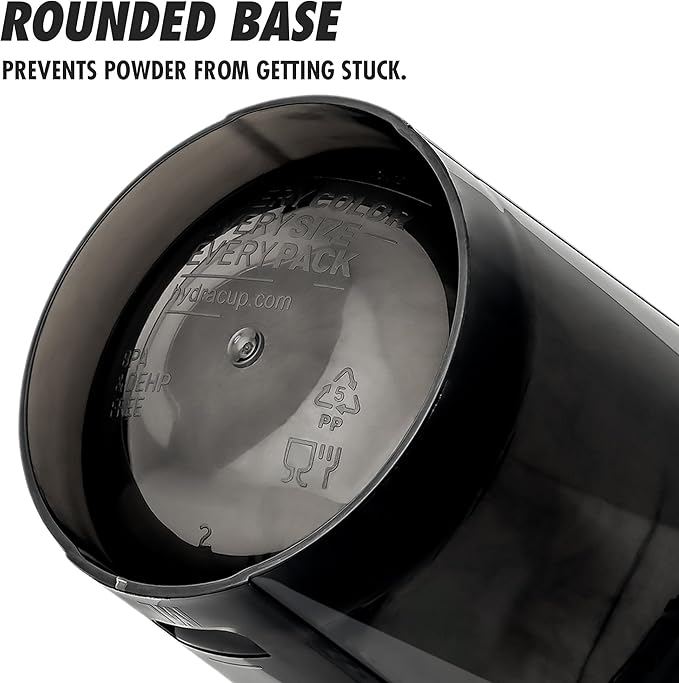 Hydra Cup ProFlow [2 Pack] 28 oz Shaker Bottles for Protein Shakes, Shaker Cups with Ball Blender Whisk, Shaker Bottle with Handle, Travel To Go, BPA Free (Black & Grey, 28oz)