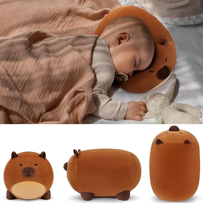 Capybara Plush Toys-12'' Capybara Plush Toy, Capybara Plush Pillow, Cute Soft Plush Capybara Plushie Stuffed Toys, Capybara Plush Pillows Toy Decoration Doll Gift for Kids Girls Boys
