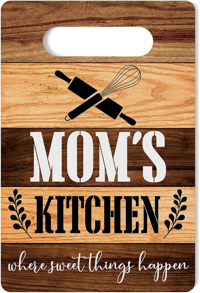 Farmhouse Kitchen Decor, Mother Gifts, Kitchen Signs Wall Decor, Mom's Kitchens Where Sweet Things Happen Wood Sign, Kitchen Gifts for Mom, Mother's Day Thank You Gifts 8 x 12 Inch
