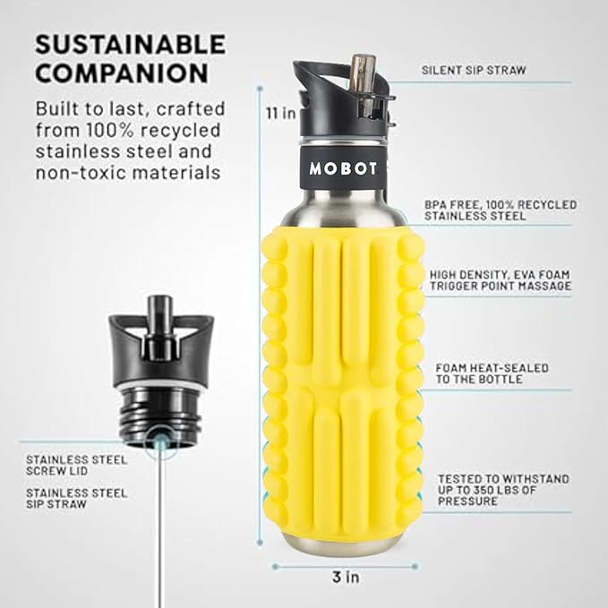 MOBOT G-Lemon Unisex Adult Relaxing Sports Bottle, Lemon, 0.7 L