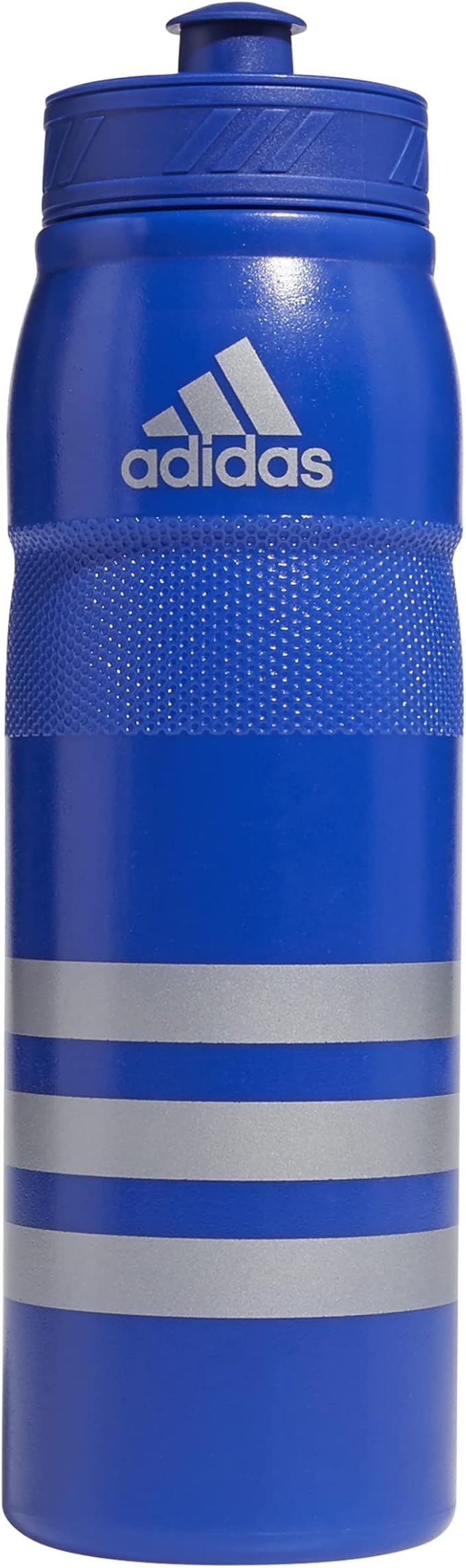 adidas 750 ML (28 oz) Stadium Refillable Plastic Sport Water Bottle, Bold Blue/Silver Metallic, One Size