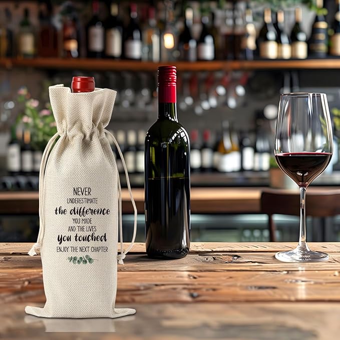 Wine Bag, Coworker Leaving Gifts for Women Men, Goodbye Gifts for Coworkers, Going Away Gifts for Coworkers Women, Farewell Gifts for Coworkers, Moving Away Gifts for Friends, Leaving Job