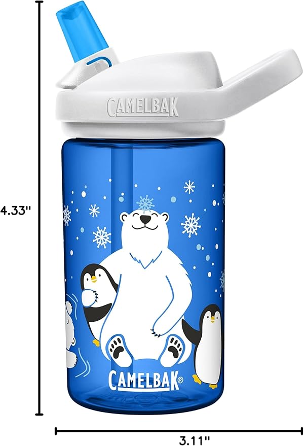 CamelBak Eddy+ 14oz Kids Water Bottle with Tritan Renew – Straw Top, Leak-Proof When Closed - Limited Edition Colors