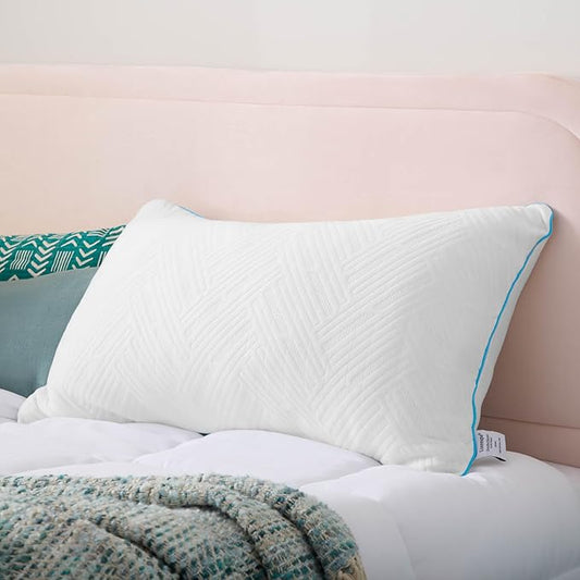 LINENSPA Shredded Gel Memory Foam Pillow – Cooling Bed Pillow – Side, Stomach, and Back Sleepers – King