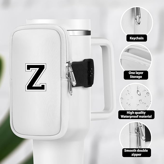 Mini Water Bottle Pouch for Stanley-Tumbler pouch with Zipper Pocket, Stanley pouch, Insulated Mug pouch, Tumbler carry holder pouch, Travel mug pouch | Waterproof