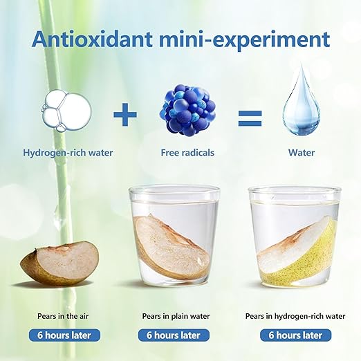 Hydrogen Water Bottle Generator,Hydro Health Hydrogen Water Bottle for Home Office Travel Gym,Portable Hydrohealth Bottle Improve Hydrowater Quality in 3 Minutes,Up to 1600PPB+Gift Box