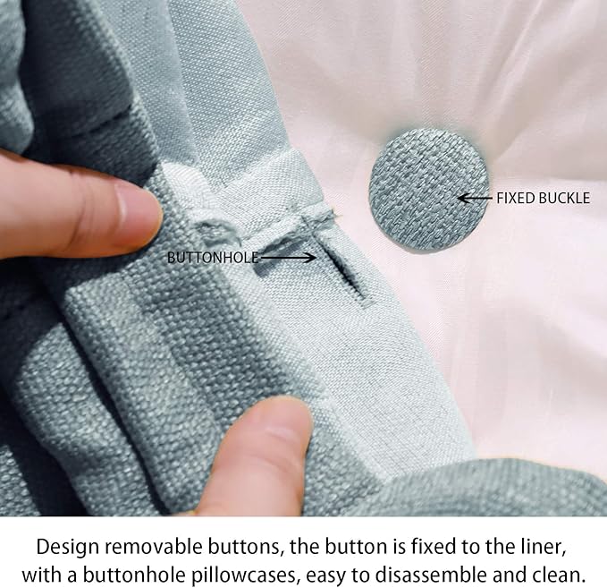 Daneey Multifunctional Headboard Pillow Full Heighten Headboard Wedge Pillow Bolster Pillow for Bed Reading Pillow Adult Back Pillow for Sitting in Bed Wedge Pillow Headboard with Washable Gray Cover