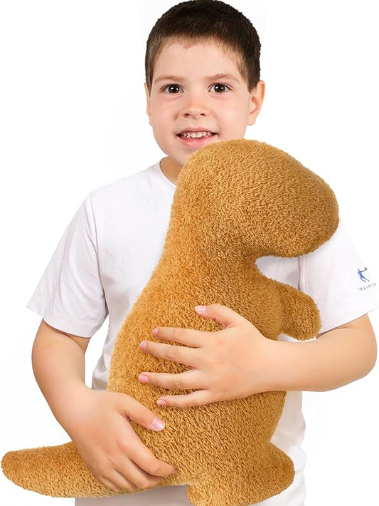 Dino Nugget Pillow Birthday Gifts for Boys Girls, Dinosaur Chicken Nuggets Pillow Funny Gifts for Teens, Dinosaur Stuffed Animal Throw Pillow Cute Dinosaur Gifts for Kids (Large, Tyran Rex)