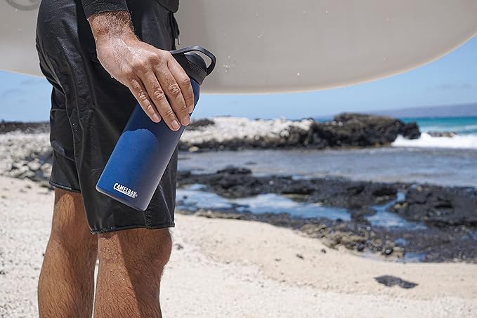 CamelBak eddy+ Water Bottle with Straw 25oz - Insulated Stainless Steel, Dusk Blue