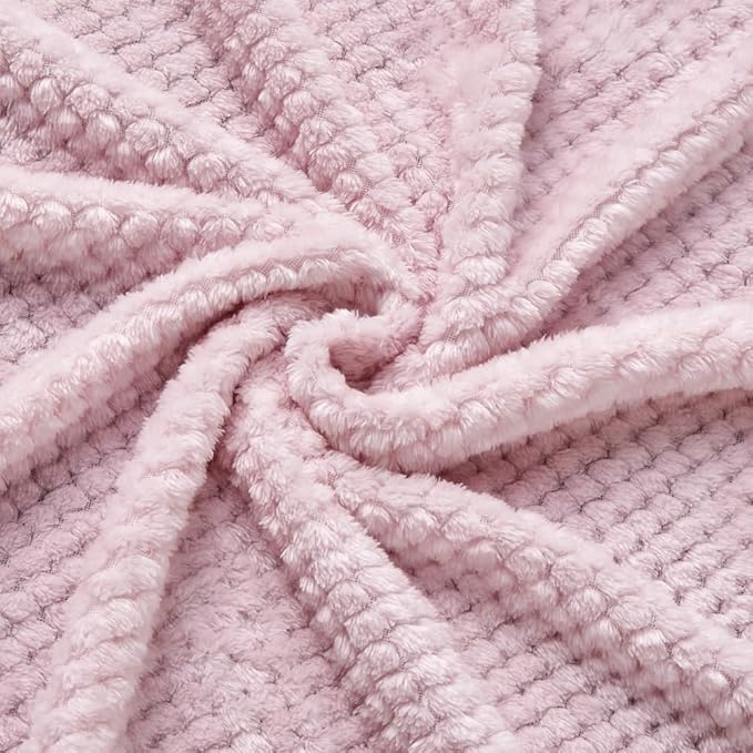 CREVENT 30''X40'' Cute Cozy Fluffy Warm Baby Blanket for Girls Infants Toddlers' Bedding Crib Cot Stroller, Baby Shower Birthday Newborn's Gift Pink- Baby Giraffe