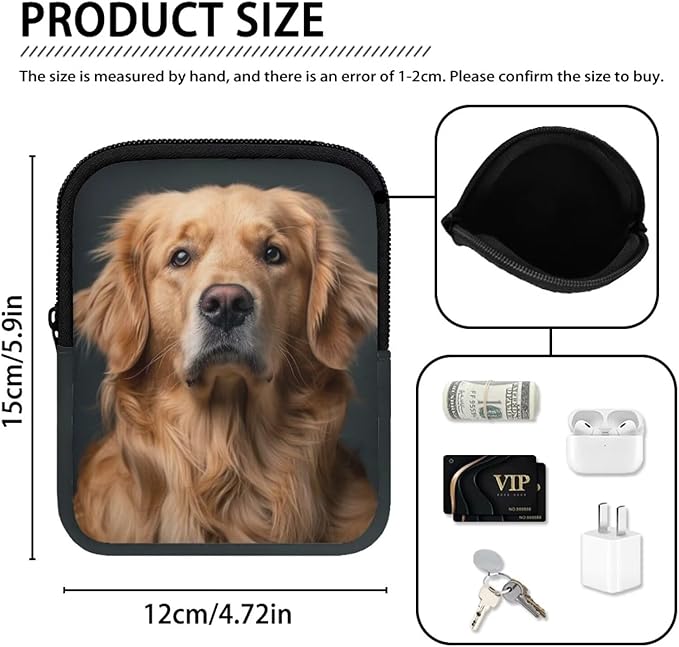 Golden Retriever Stanley Cup Pouch with Adjustable Strap Water Bottle Storage Bag 20oz-40oz IceFlow Tumbler Pouch for Stanley Accessories