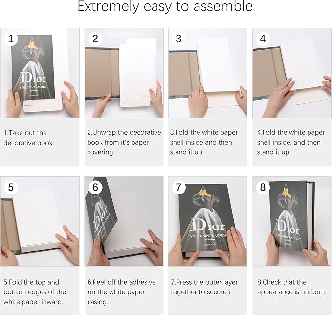 Fake Books for Decoration, Decorative Books for Home Decor, Bookshelf Coffee Table Designer Decor Set Aesthetic, Faux Books for Console Living Room TV Stand Entry Luxury Fireplace End Table 5Pcs