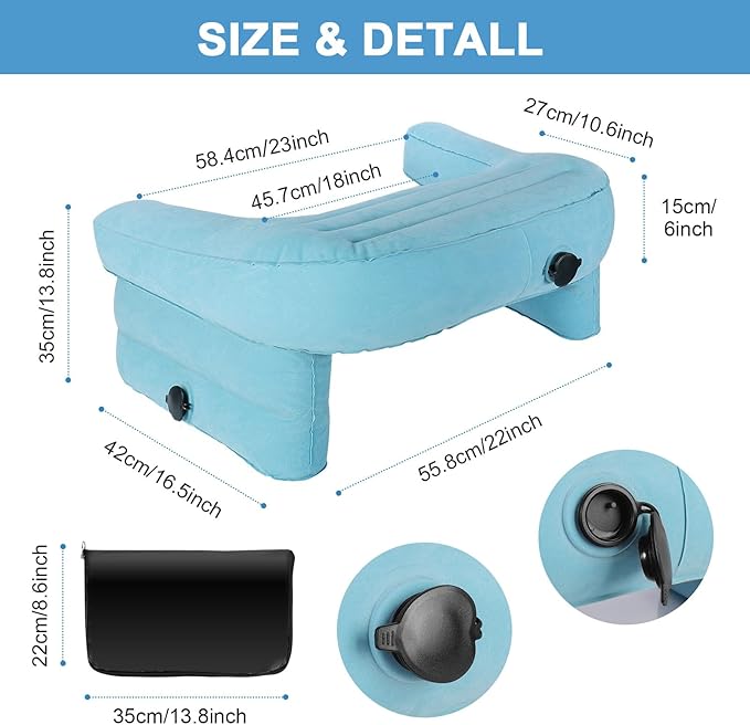 cjc Reading Pillow for Gaming, Memory Foam Gaming Pillow for Lap with Coaster, Hight Adjustable Lap Desk Pillow for Reading, Working, Crocheting or Sitting in Bed Floor Sofa (Blue)