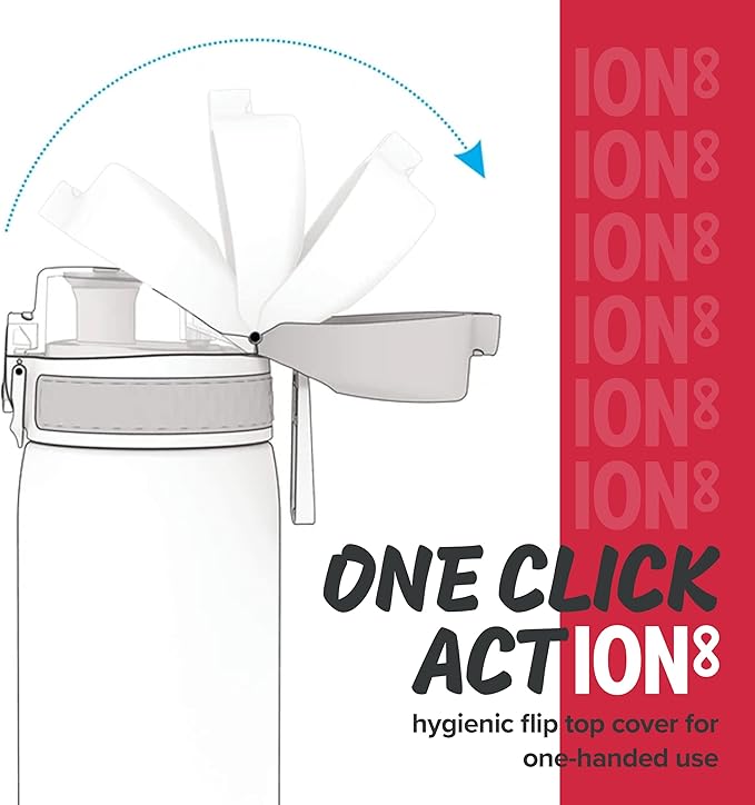 Ion8 Pod Leak Proof BPA Free Kids Water Bottle, 350ml (12 oz), Frosted Scarlet (B074WGJF9S)