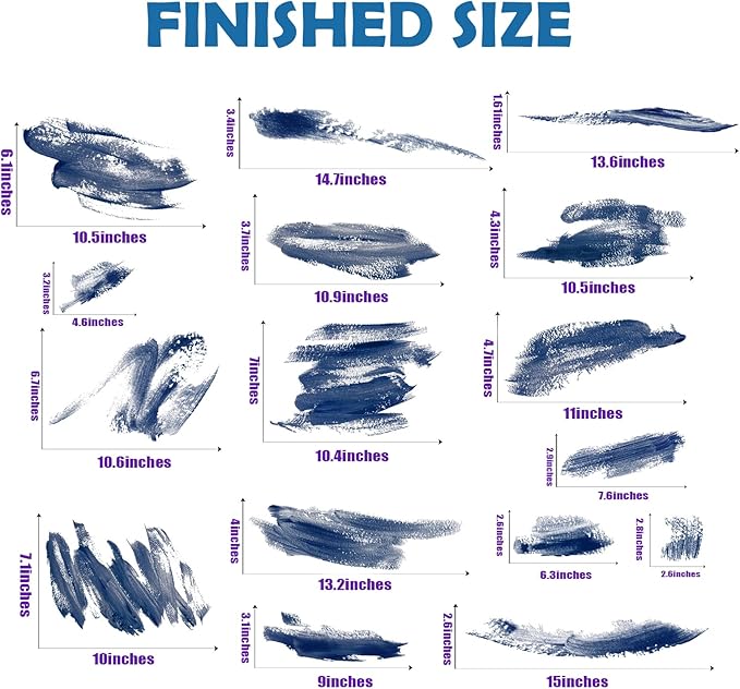 DIY Oil Painting Brushstroke Wall Decal for Kids - Creative Brushstroke Wall Sticker | Removable, Waterproof, and Easy Peel and Stick | Perfect for Kids, Baby Room, Classroom, Living Room,