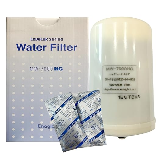 Water Filter Kit by Leveluk Hi- Grade Type Water Filter, Two-Cleaning Packets, and a Filter Replacement Reminder Sticker. Original Filter for Enagic SD-501 MW-7000HG Water Filter
