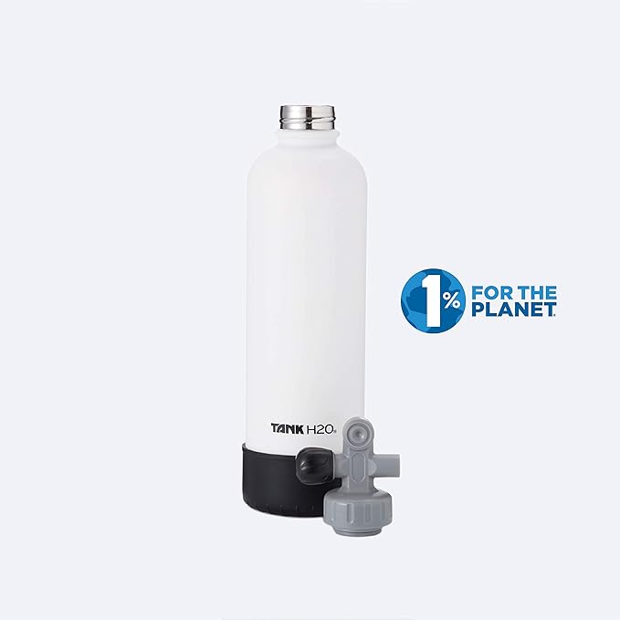 Scuba Tank Vacuum Insulated Water Bottle: Great Gift and Accessory for Scuba Divers | Holds 700mL | Food-Grade Stainless Steel Bottle, BPA-Free Cap, Silicone Boot