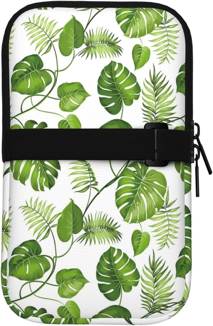 Water Bottle Pouch for Stanley Cup 40oz 30oz,Personalized Gym Purse for Men Women, Tumbler Pouch with Versatile Pocket Water Bottle Bag for Cards, Keys, Phone Botanical Leaf