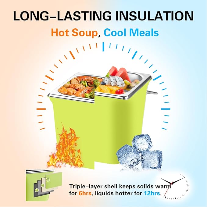 Insulated Ice Bucket with Lid, Ice Scoop & Tongs, 2.5L Double Wall Stainless Steel Champagne Buckets for Cocktail Bar Wine Parties, Versatile Food Container for Hot Soup Ice Cube, Ivory White