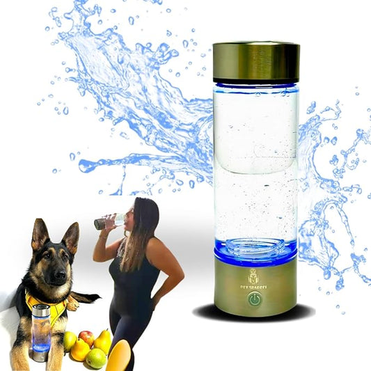 PET'SBARREL Hydrogen Water Bottle - Rapid 3-min Electrolysis Hydro Water Ionizer. Hydro water bottle. Water hydrogenator. Hydrohealth water bottle. Healthy hydration hydrogen water bottle generator