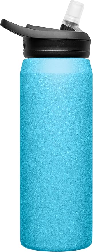 CamelBak Eddy+ Water Bottle with Straw 25oz - Insulated Stainless Steel, Nordic Blue