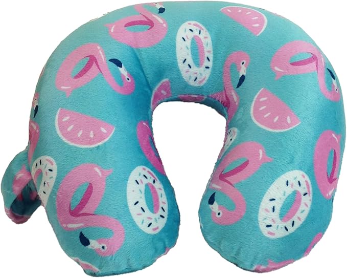 Kids Cozy Soft Microfiber Neck Pillow, Compact, Perfect for Plane or Car Travel, Poolside Party
