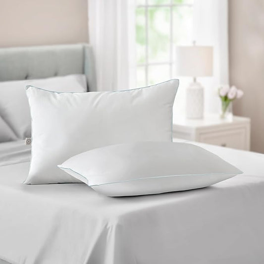 MARTHA STEWART SmartChill All Season 2 Piece Bed Pillow Set, 220 TC, Down-Alternative, King