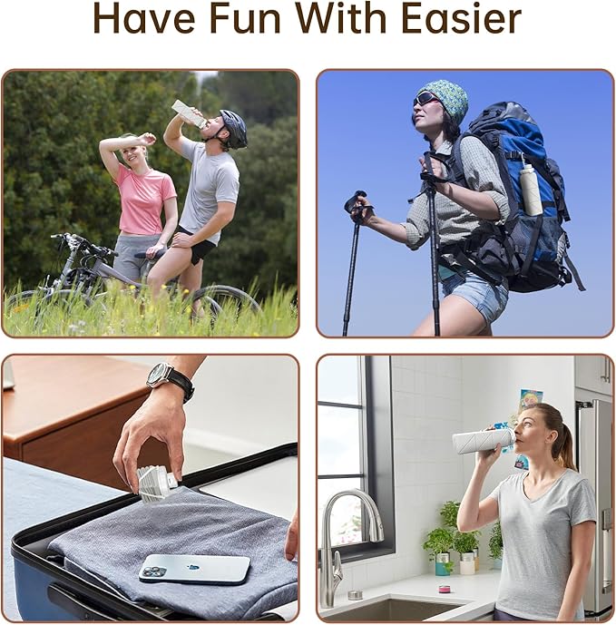 Travel Water Bottle Collapsible,Leakproof BPA-Free Silicone Foldable Water Bottle for Travel Gym,Hiking, Sports, Camping,Biking,Lightweight 21oz Portable,Reusable Collapsible Water Bottle 610ml