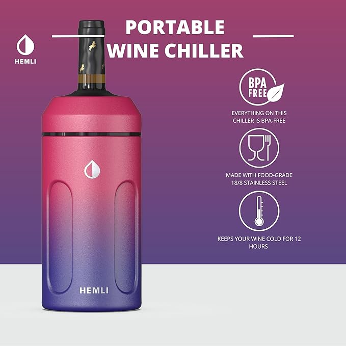 Wine Chiller, Wine Bottle Chiller, Wine Bottle Cooler, Wine Chiller Sleeve, Wine Cooler Holder, Champagne Chiller, Wine Gift Ideas