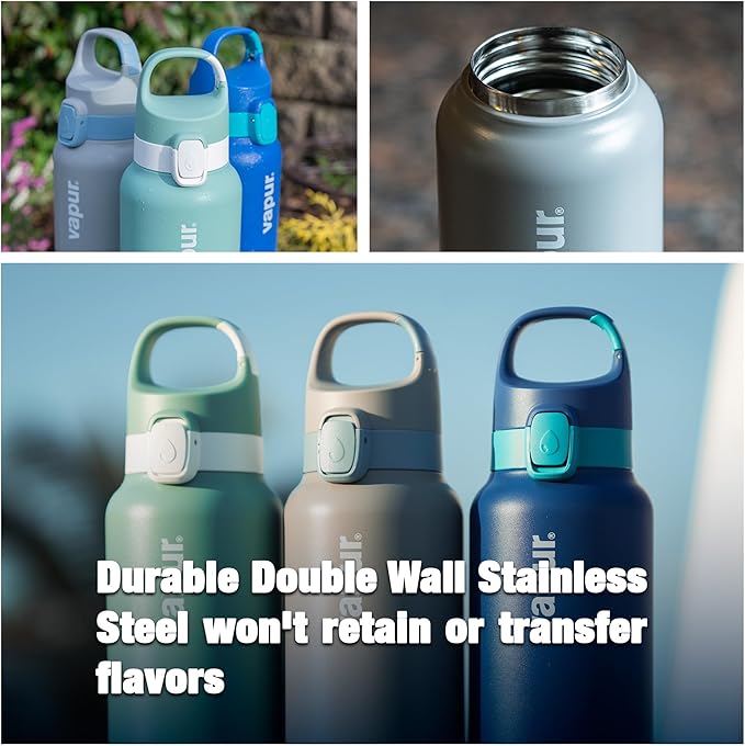 Vapur Chill Insulated BPA and reusable bottle with Lockable lid and EZ Flow spout