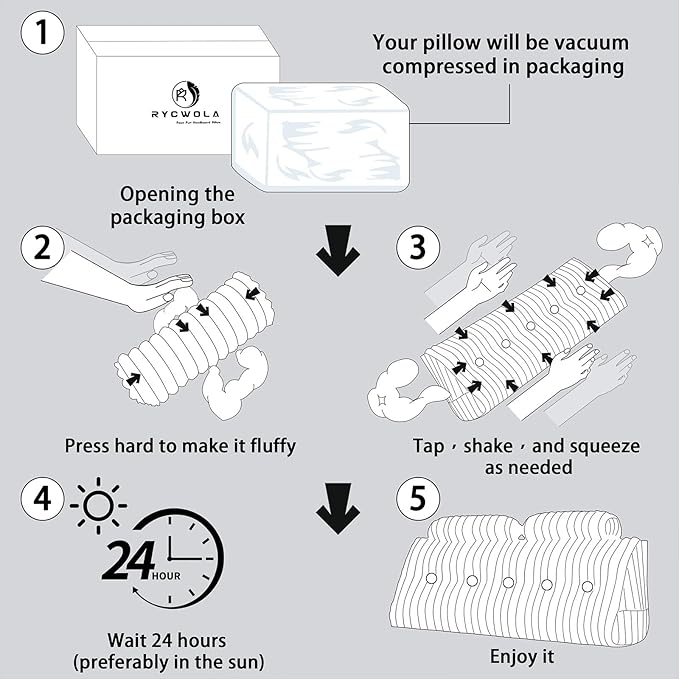 Faux Fur Headboard Pillow with 2 Pack Neck Roll Pillow Large Headboard Pillow Soft and Supportive with Removable Cover (Blue, Twin)