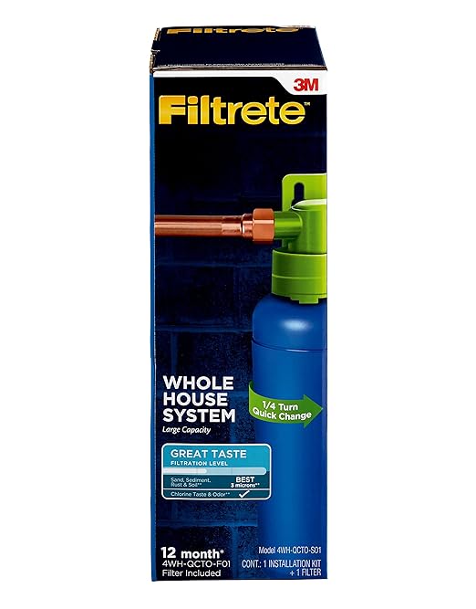Filtrete High Performance Whole House Sanitary Quick-Change Filter System 4WH-QCTO-S01, Large Capacity