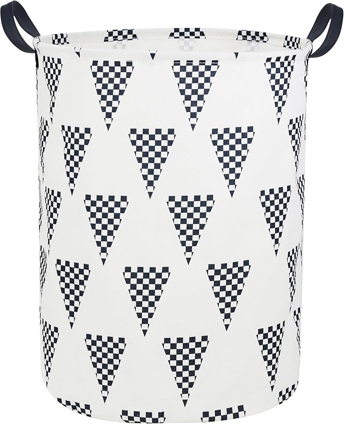 Kids Laundry Hamper,Canvas Laundry Basket Collapsible Boys Storage Baskets for Home,Office,Toy Organizer,Home Decor(Triangle flag)