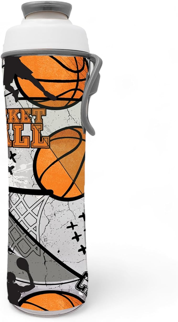 Kids Water Bottle with Chug Lid & Easy Carry Handle | 24oz BPA-Free Tritan Bottles with Leakproof Cap | Reusable & Durable for Girls, Boys, School & Sports | Made in USA