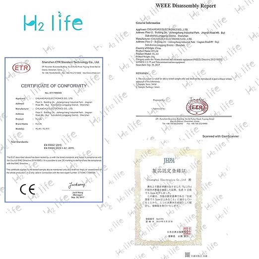 Hydrogen Sport Water Bottle, Professional Hydrogen-Rich Water Generator with SPE and PEM, 320ml 5000PPB Dual Mode Hydrogen Water Maker ionized for Travel Hiking Swimming