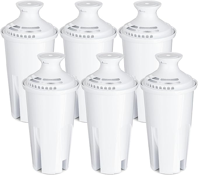 Water Filter Replacements Fit for Brita Pitchers and Dispensers Compatiable with Bri-ta Filter Replacement Fit for Bri-ta Water Pitcher Classic OB03, 35557 Ma-vea 107007, and More, 6 Count By BOGDA