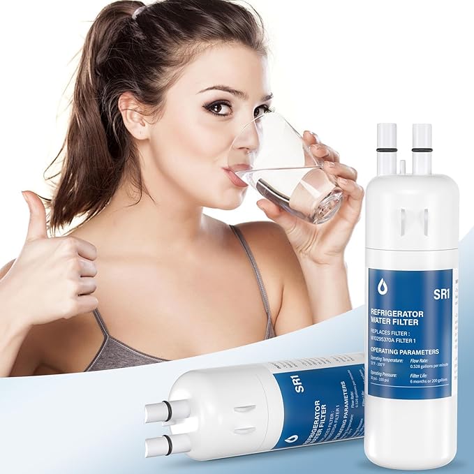 W1029537A Refrigerator Water Filter Replacement Compatible with EDR1RXD1, Filter 1, W10295370, P4RFWB, P8RFWB2L, 46-9930, 46-9081 (3 Packs)