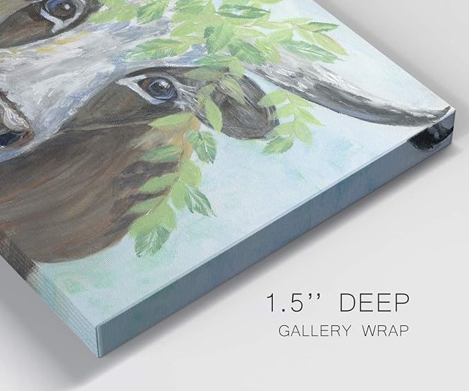 Renditions Gallery Canvas Animal Wall Art Modern Decorations Paintings Olive Crown Steer Abstract Glam Wild Longhorn Canvas Artwork Prints for Bedroom Office Kitchen - 18"x27" LT33