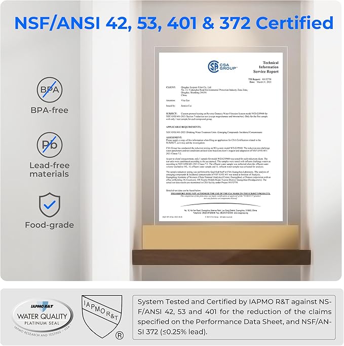 Waterdrop Compact Electric Water Filter Pitcher, Dispenser, 200-Gallon Water Filter for Fridge, NSF/ANSI 42&53&401, Reduce PFAS, Lead, Chlorine, 14-Cup, Blue, with 1 Filter, 𝐃𝐨𝐞𝐬 𝐧𝐨𝐭 Lower TDS