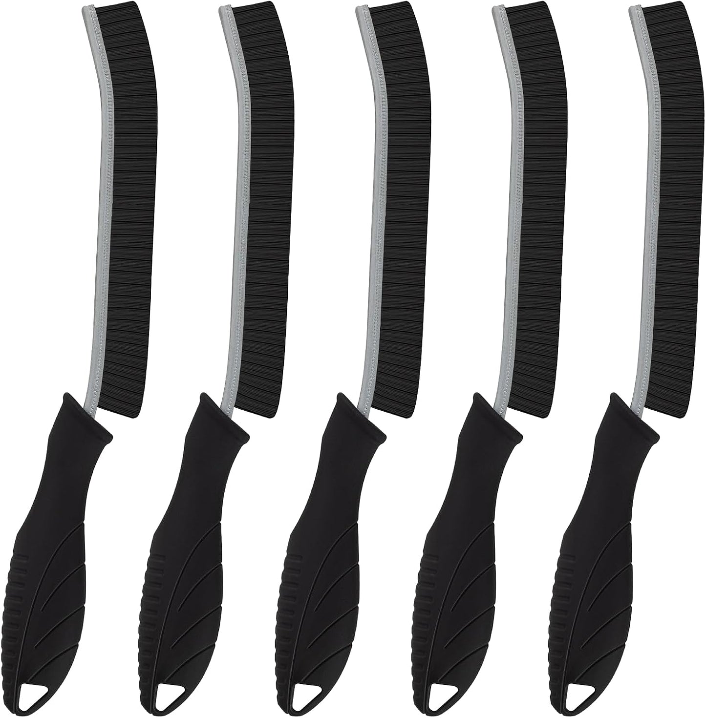 Cleaning Brush, 5 Pcs Hard Bristle Crevice Cleaning Brush, Grout Brush, Scrub Brush for Tile Grout Crevice, Gap Cleaning Tools for Bathroom Kitchen Toilet Window Track (5, Black)
