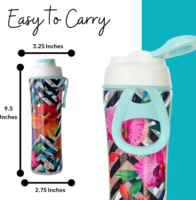 Biddlebee 24oz. BPA-Free Reusable Water Bottle with Wide-Mouth Chug Cap & Carry Handle | Perfect for Travel, Gym, School & Work | Proudly Made in USA | Cupholder Friendly, Fits in Backpack Pockets