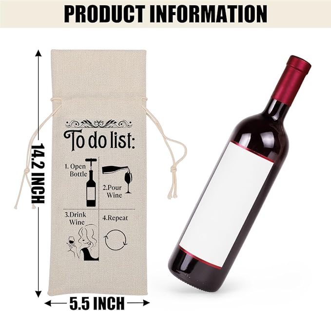 Funny Wine Quotes Wine Bag Wine Tasting Party Supplies for Wine Lovers Women Men Grandma Groom Friend Christmas Birthday Wedding Bachelorrette Party Wine Bags