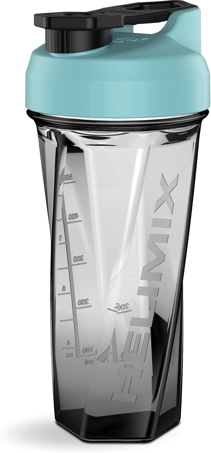 HELIMIX 2.0 Vortex Blender Shaker Bottle Holds upto 28oz | No Blending Ball or Whisk | USA Made | Portable Pre Workout Whey Protein Drink Shaker Cup | Mixes Cocktails Smoothies Shakes | Top Rack Safe