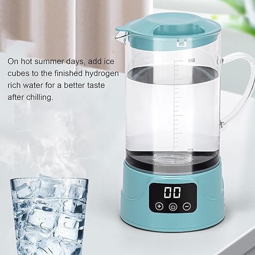 Hydrogen Water Pitcher, 1.5L Hydrogen Water Bottle Generator with SPE PEM Technology, Quick Electrolysis, LED Touch Display, for Home Fitness Office Daily