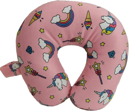 Kids Cozy Soft Microfiber Neck Pillow, Compact, Perfect for Plane or Car Travel, All Her Favorites