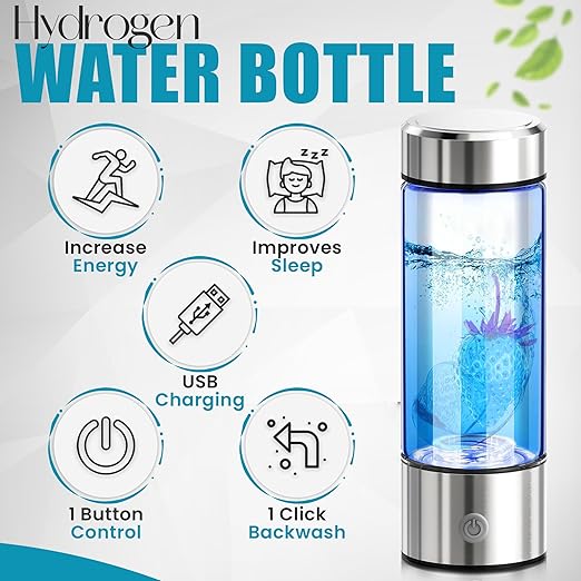 DASZERX® Hydrogen Water Bottle 2024, Ion Water Bottle Improve Water Quality in 3 Minutes, Rich Water Bottle Generator with SPE PEM Technology Water Ionizer