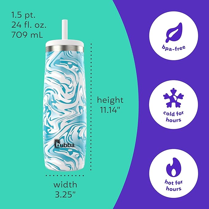 Bubba 24 oz Radiant Tumbler Without Case, Scuba Marble Swirl